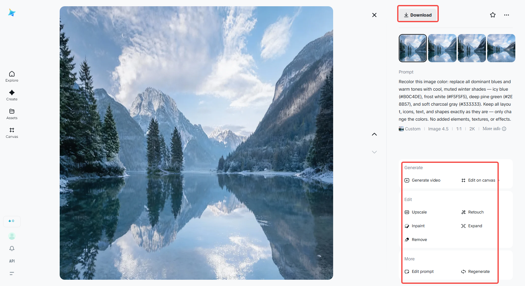 Descărcați fotografia recolorată AI