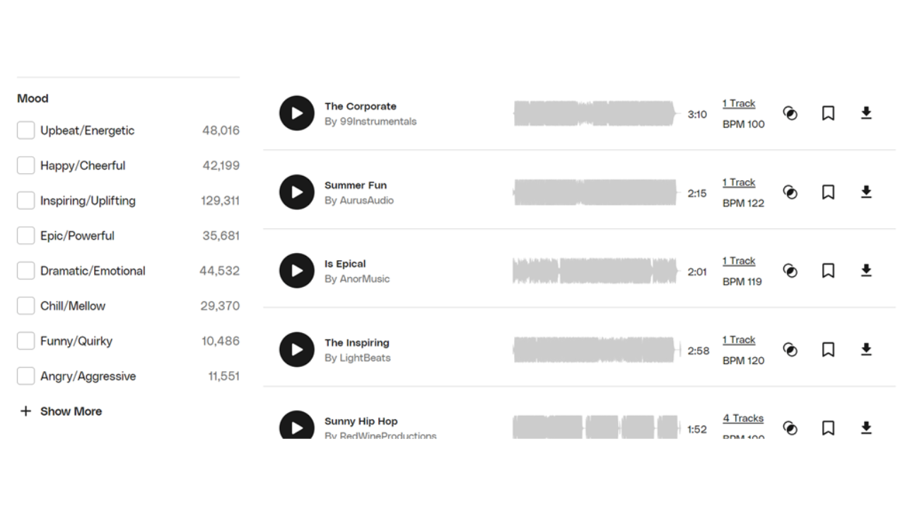 Music and audio files