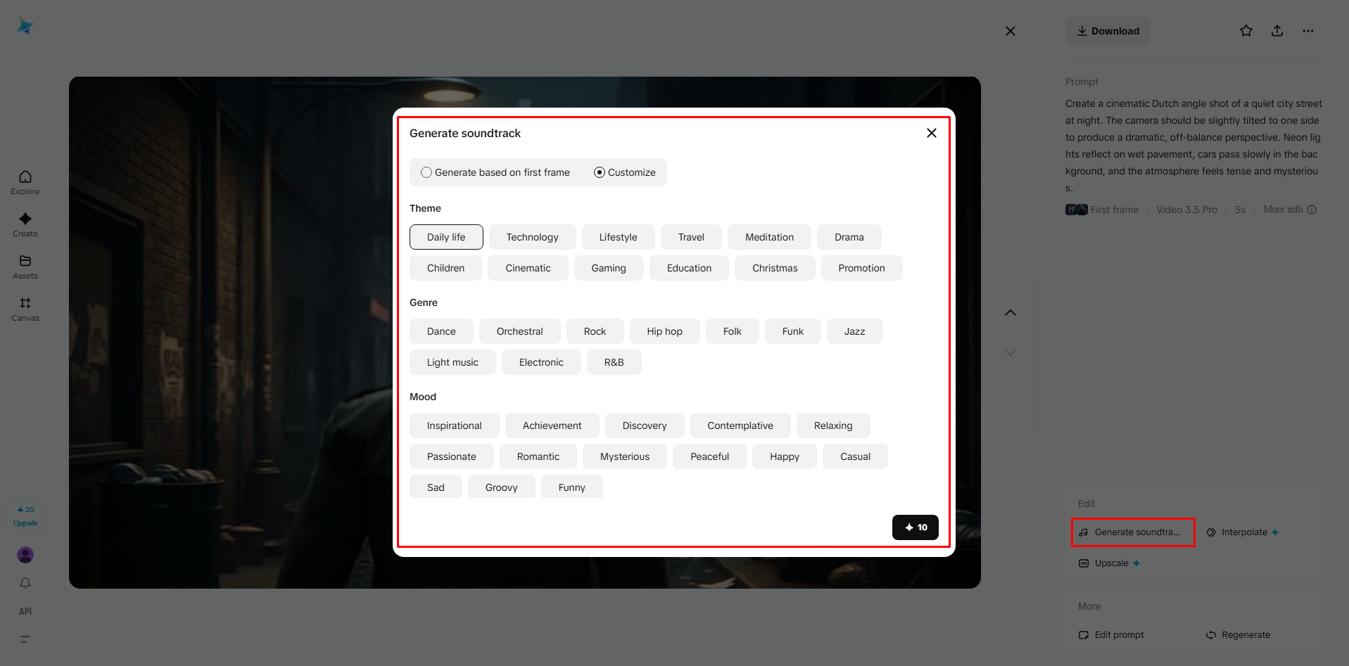 Add music or sound effects to the video