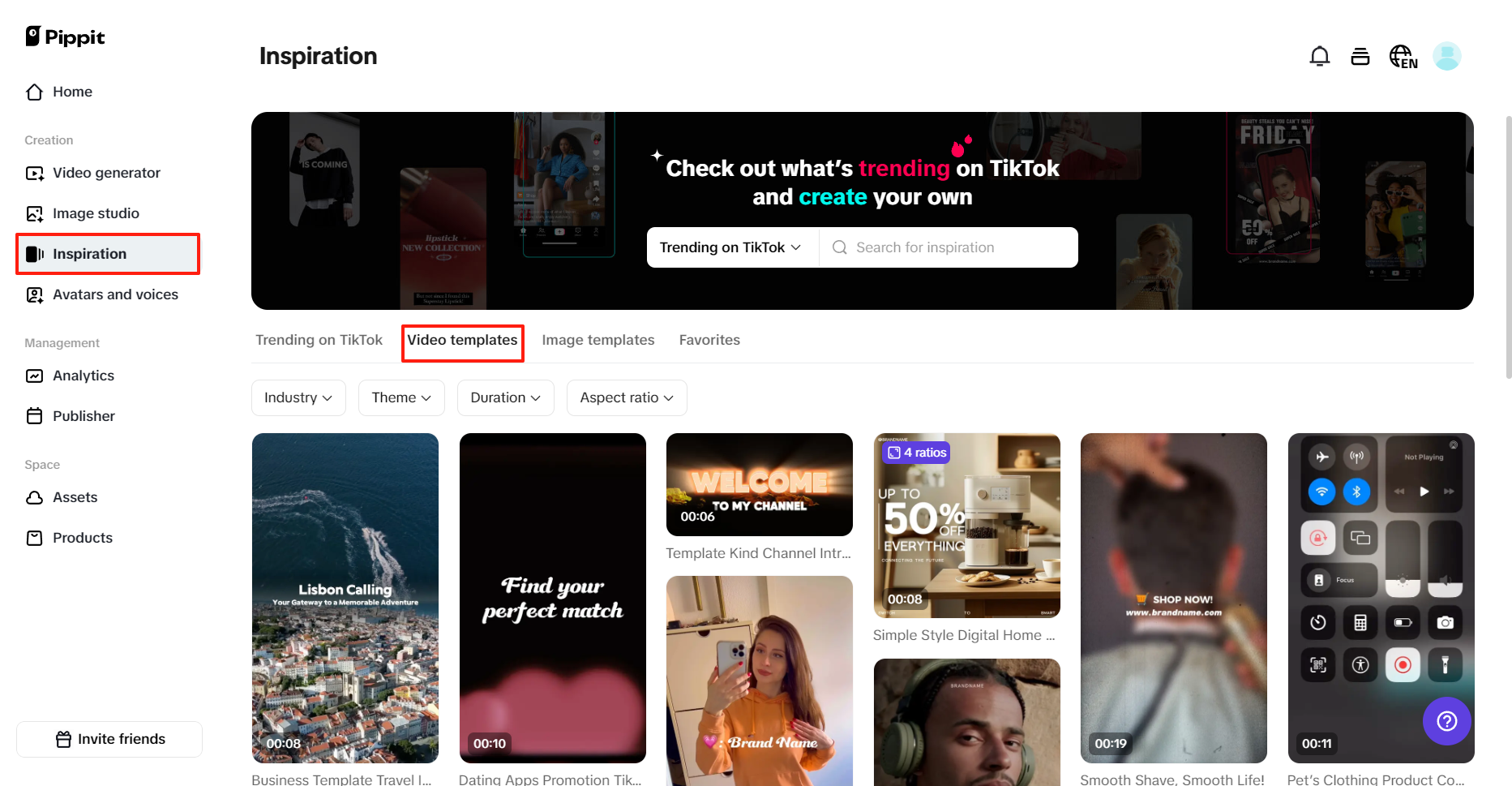 Video presentation templates