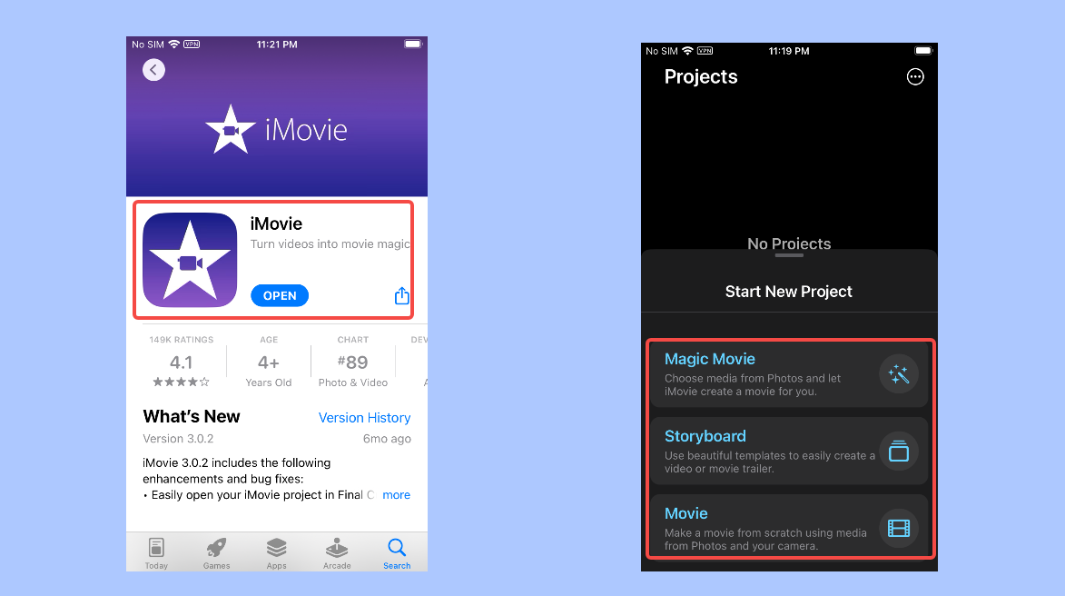 Скачать приложение iMovie