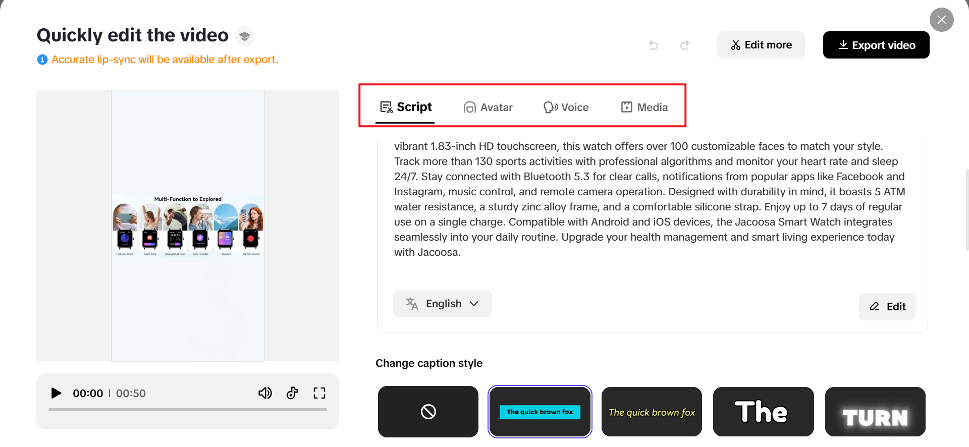 Elevate your video ad using Pippit's features