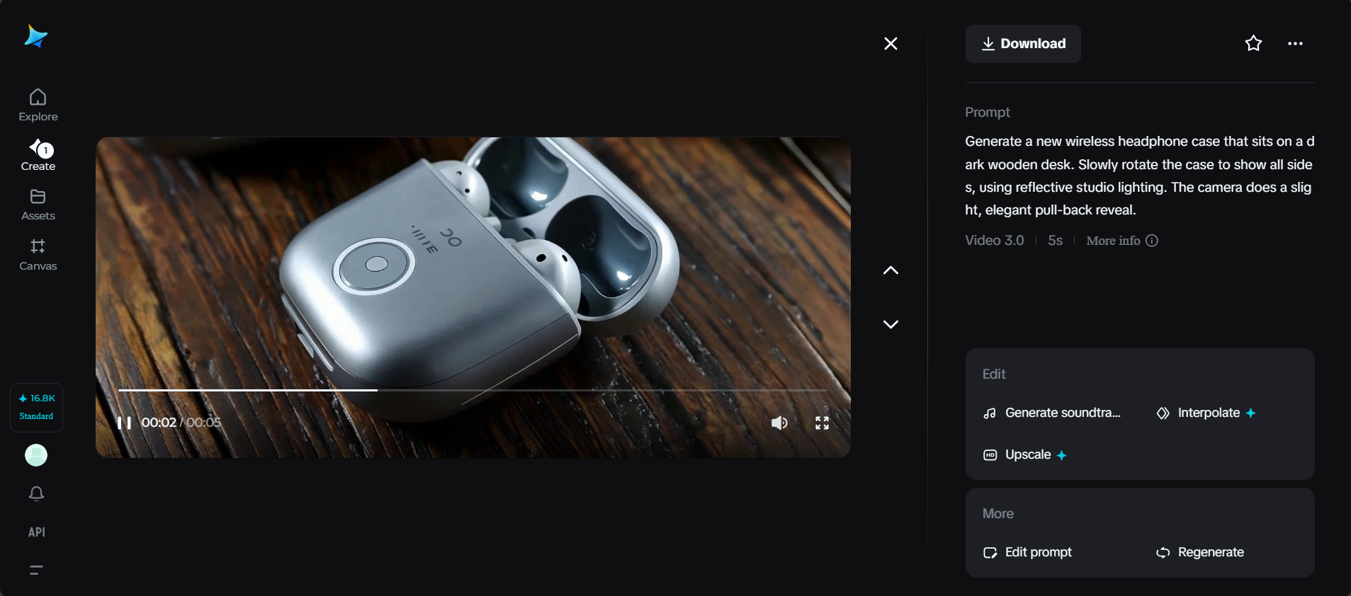 Product showcase video