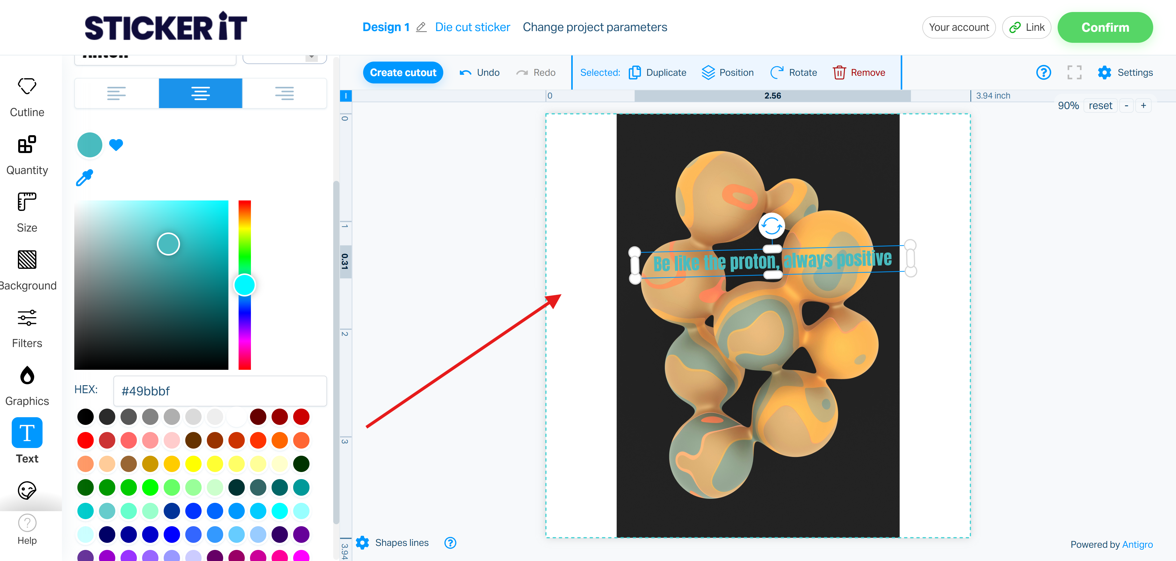 Customize your sticker with StickerIT
