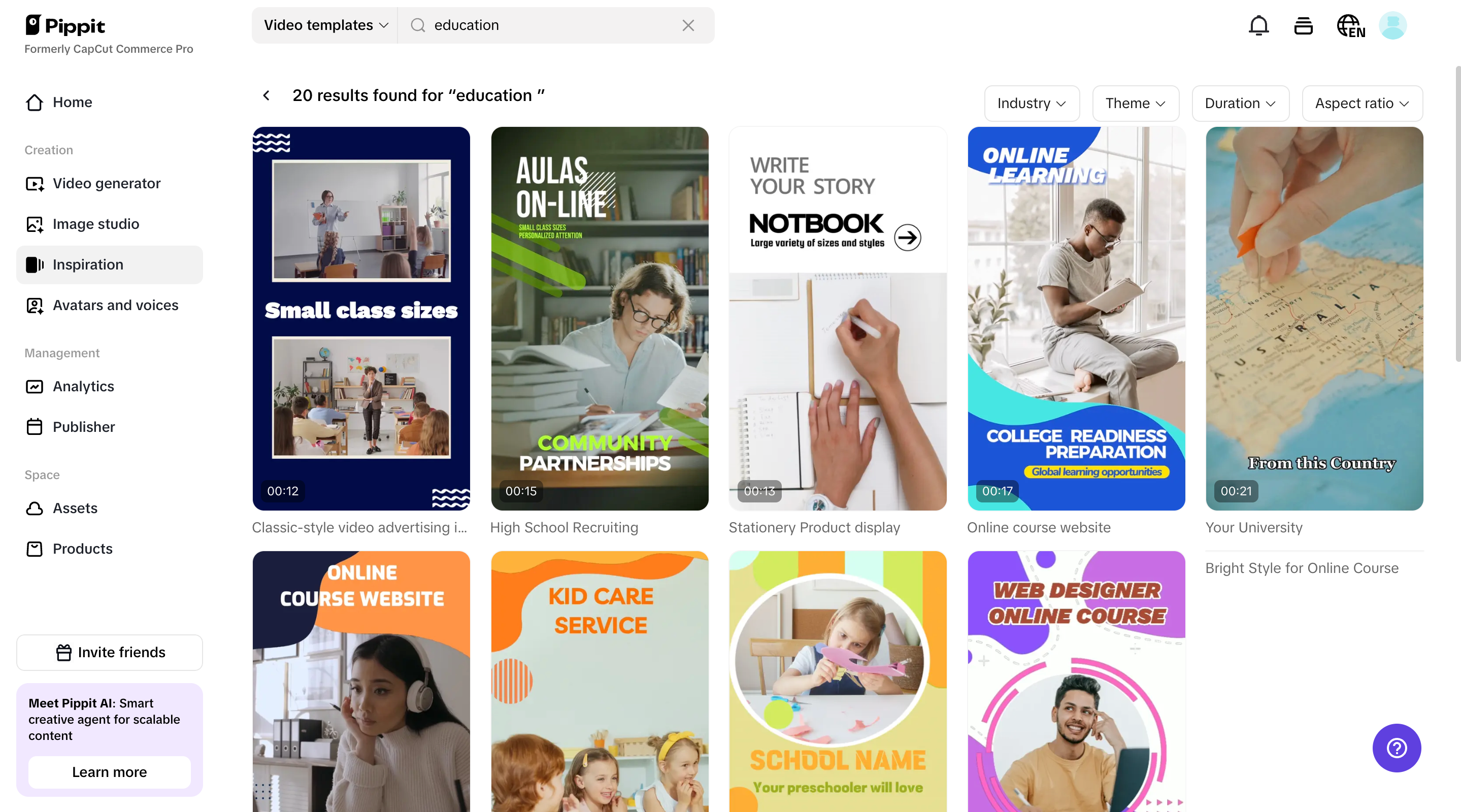 Educational video script template