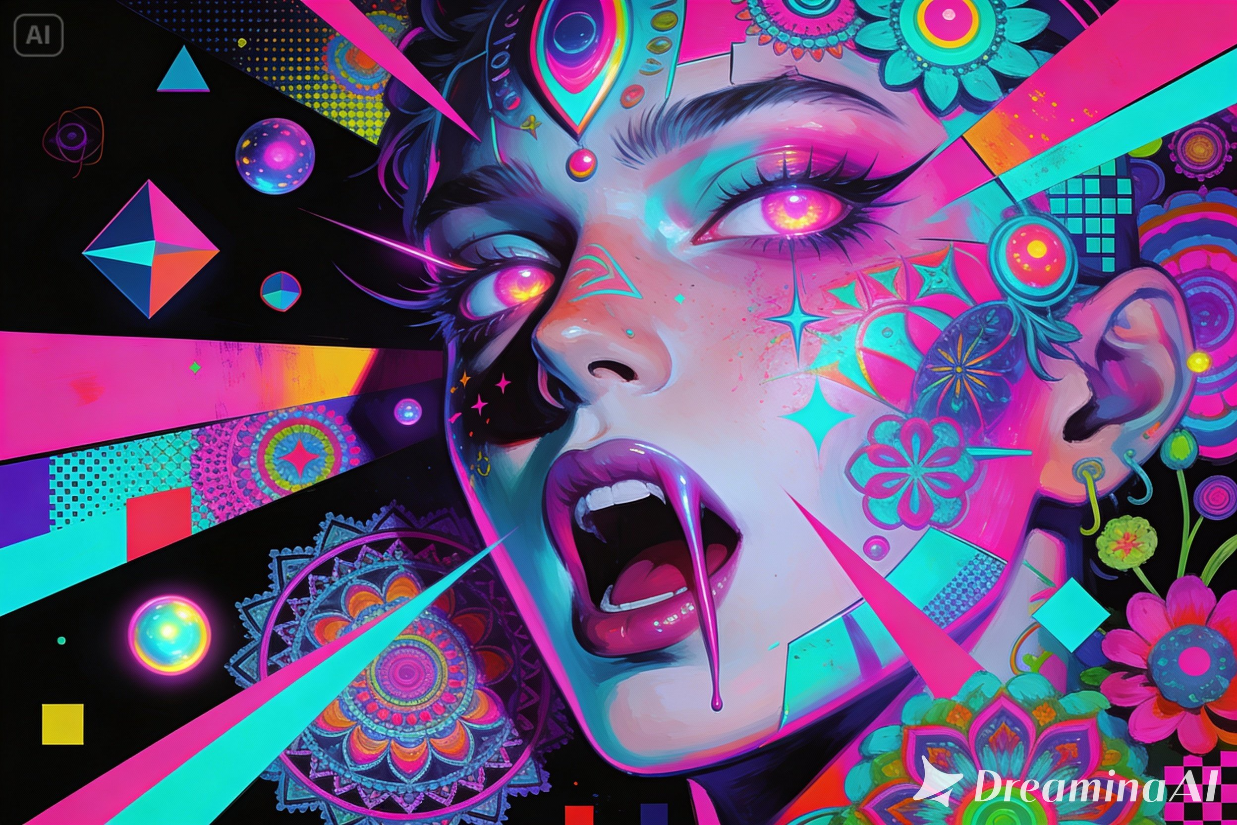 환각적 극대주의 분위기