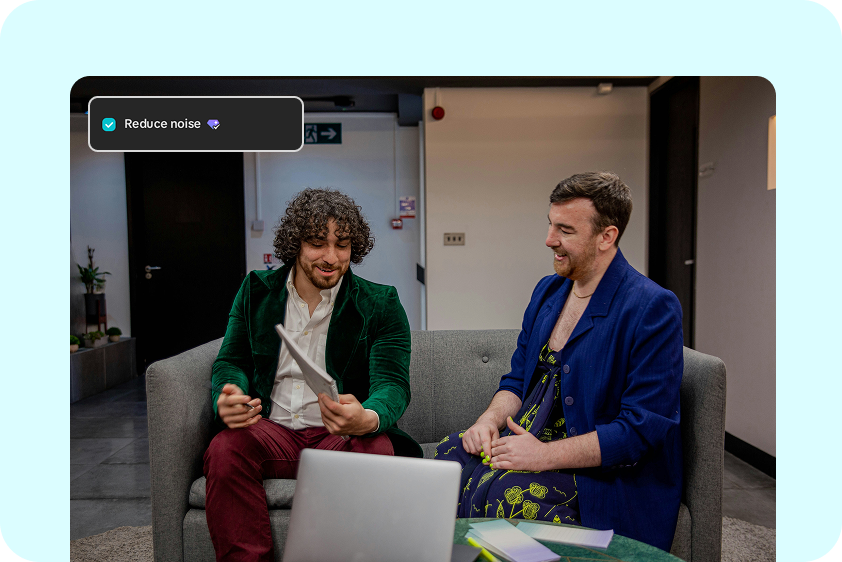 Applying AI voice filters to podcasts and interviews
