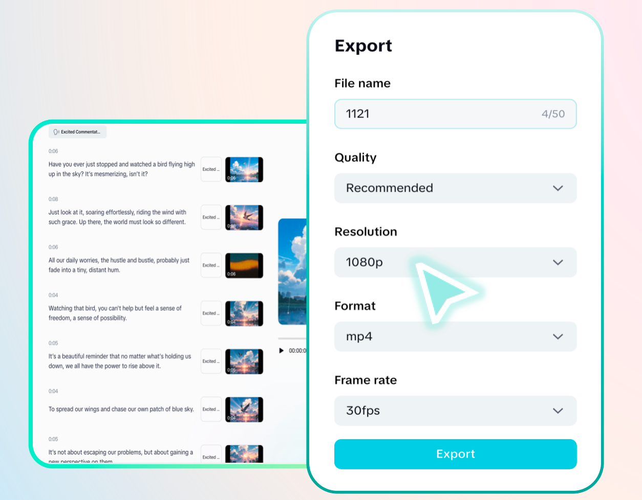 Export the movie
