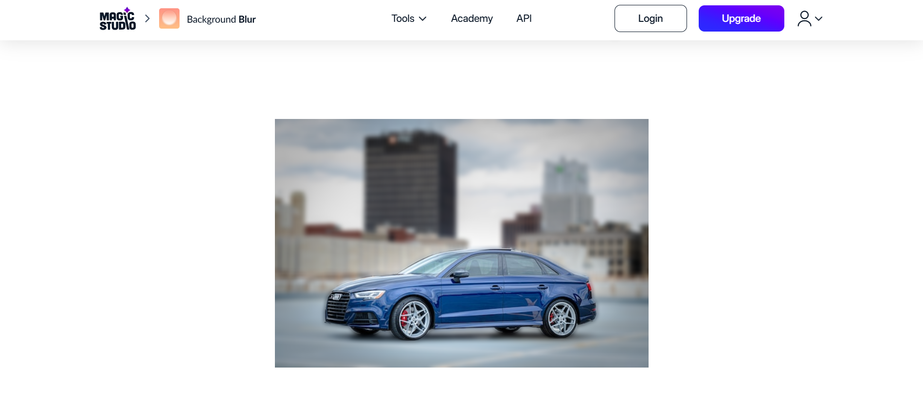 Magic Studio - an online photo editor that blur background