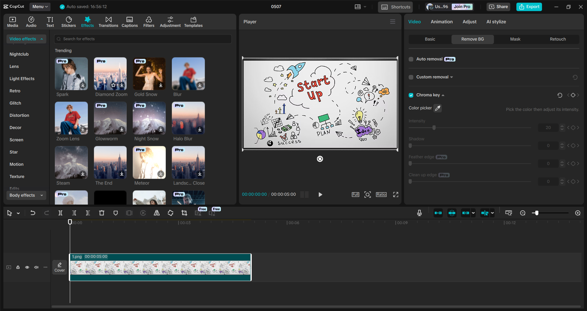 Schnittstelle des CapCut Desktop-Video-Editors - eine einfache Möglichkeit, Ihre Whiteboard-Videoanimationen zu bearbeiten
