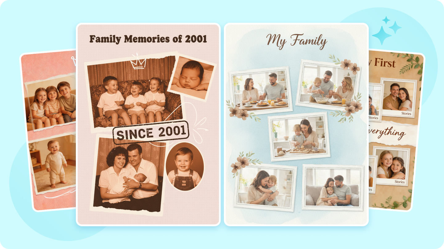 Family Photo Collage: Commemorate Cozy Family Moments