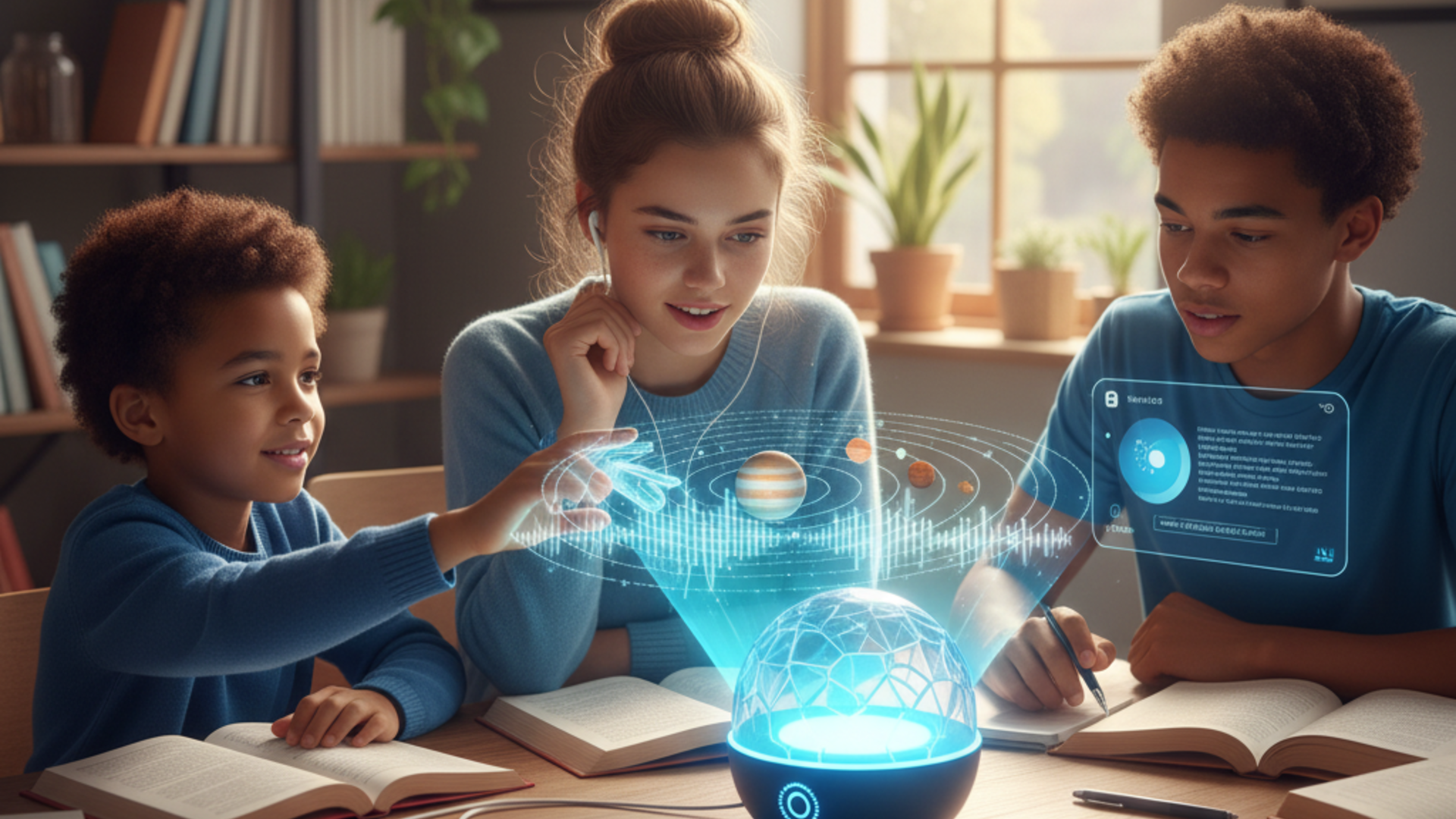 AI voice assistant being used for e-learning