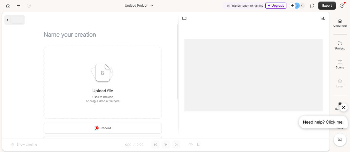 Sync AI voice with Descript