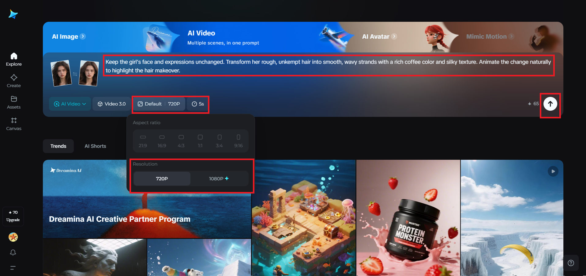 Crea un video a partir de la imagen generada.