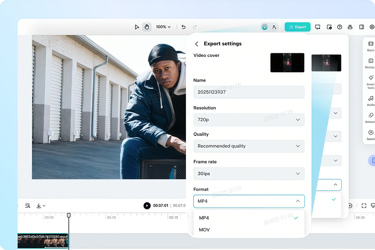 Export and convert video in CapCut