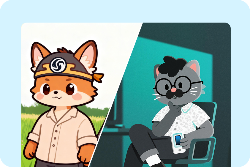 Create brand mascots and marketing cartoons