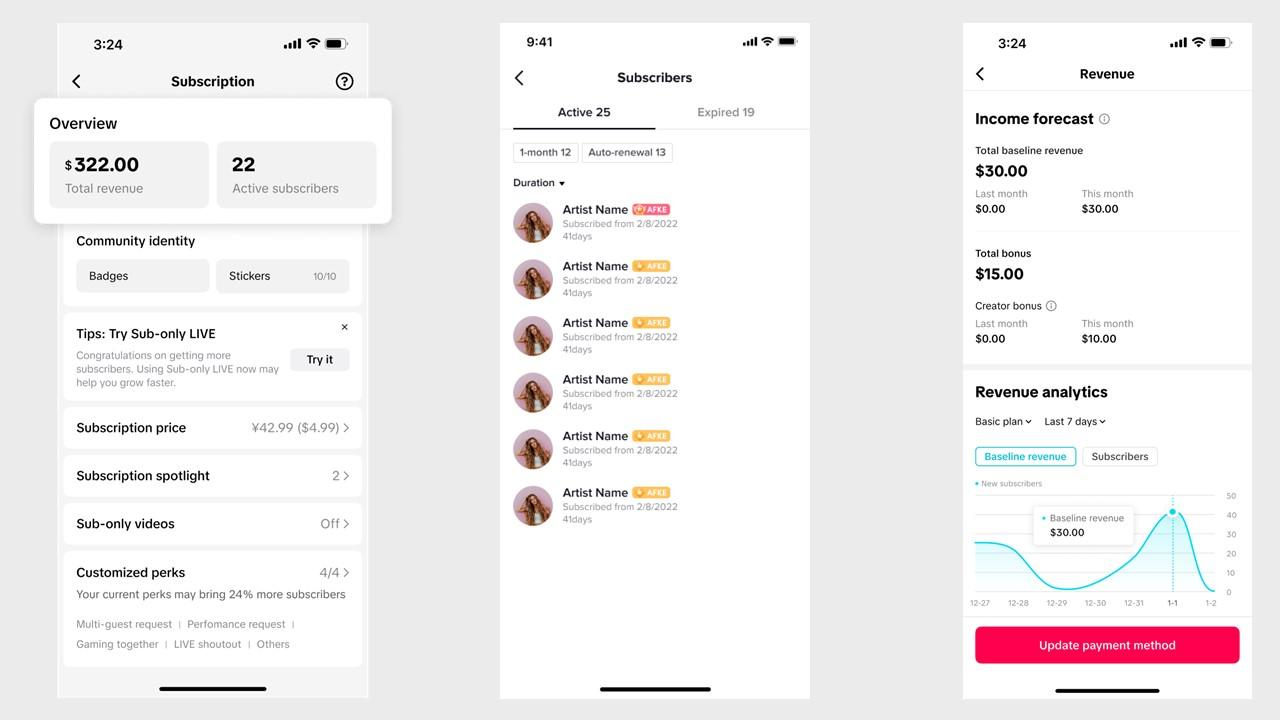 Предлагайте услуги подписки, чтобы зарабатывать на TikTok