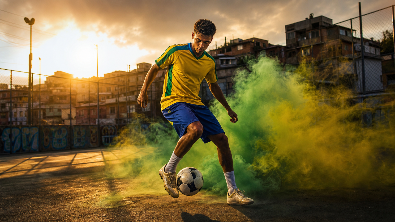 Brazil jersey football poster prompt