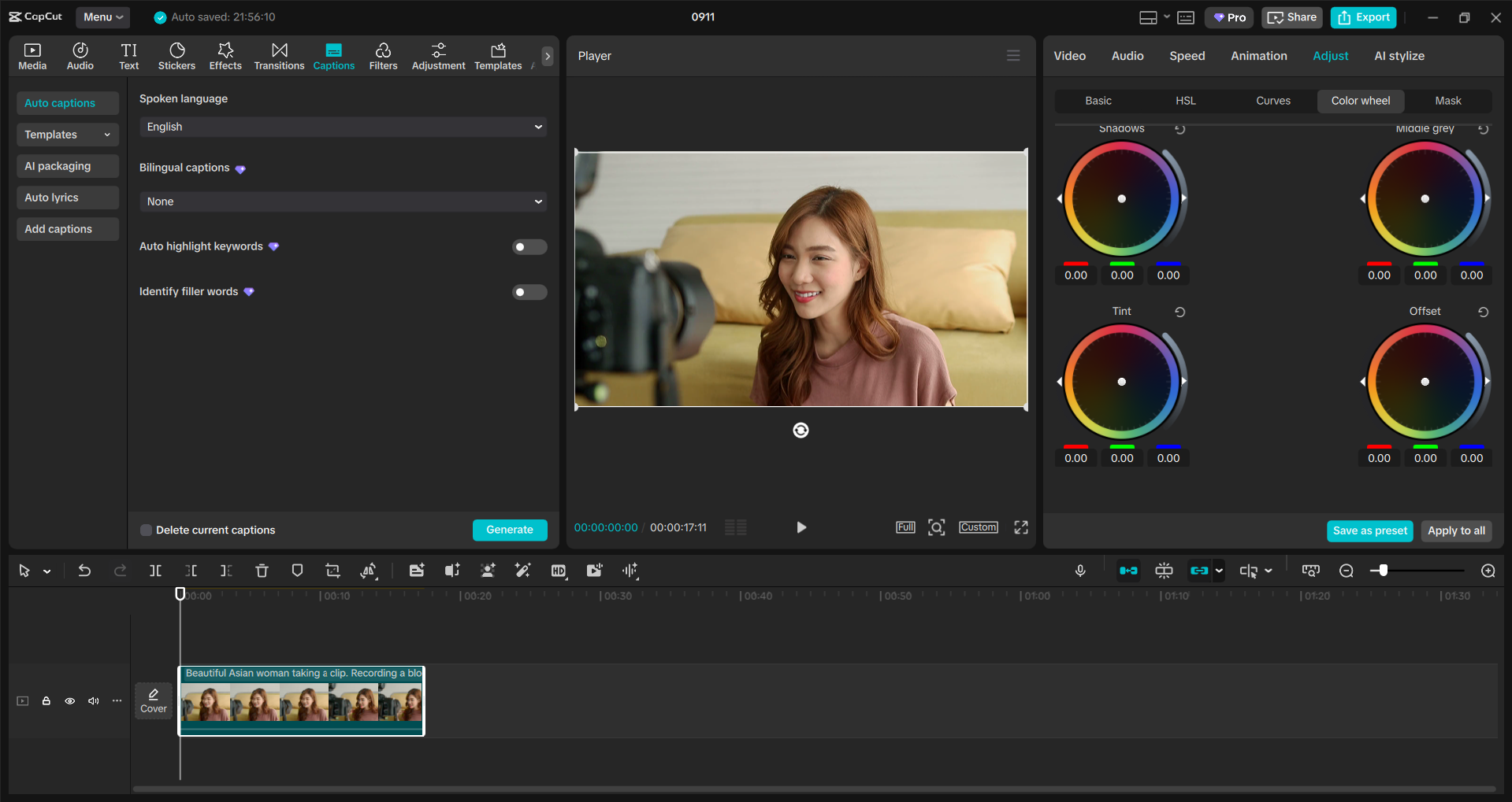 Interface of the CapCut desktop video editor - one of the best video editors for YouTube
