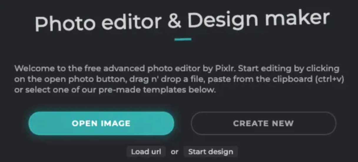 Opening the image in Pixlr