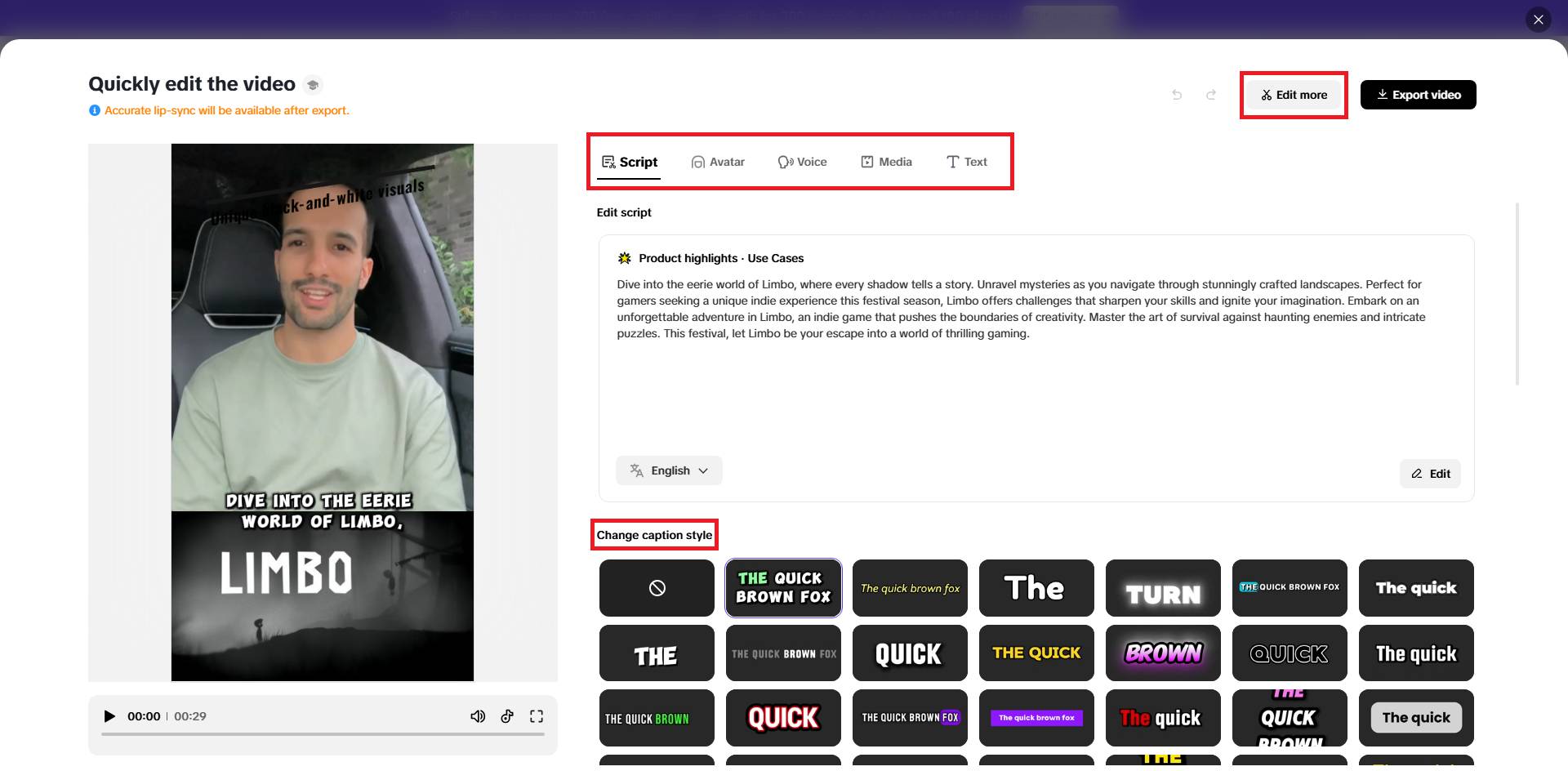 Perform any necessary quick edits