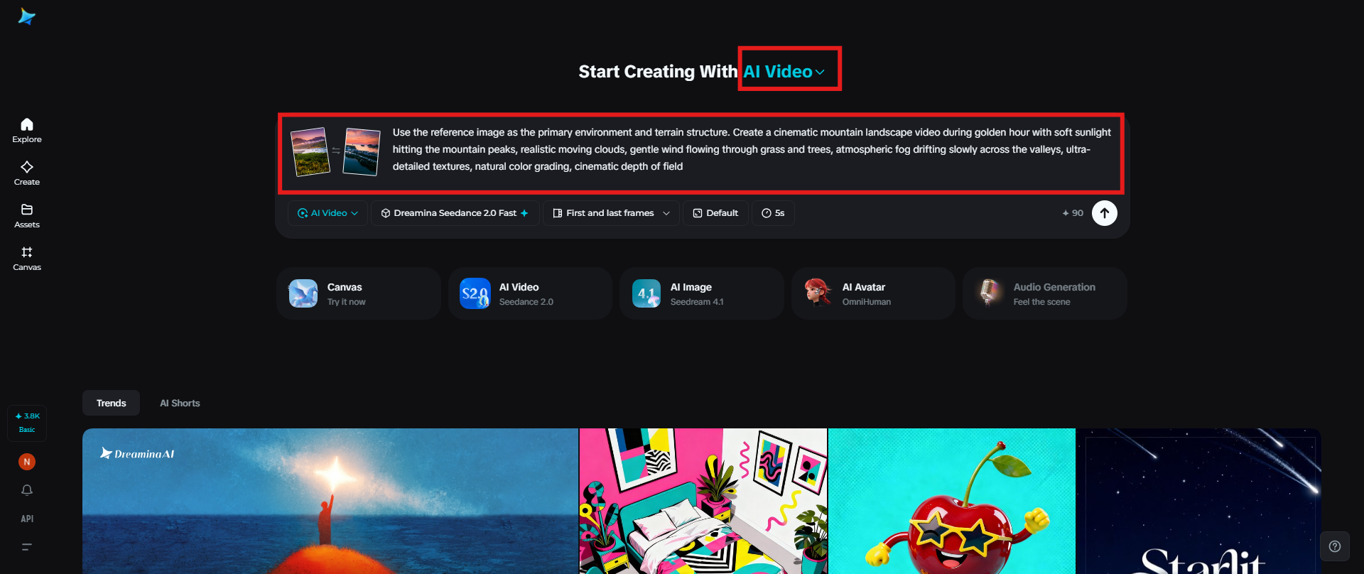 Upload a reference image and enter a prompt