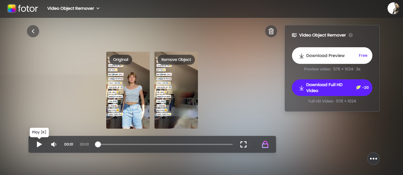 Ladda ner den redigerade videon