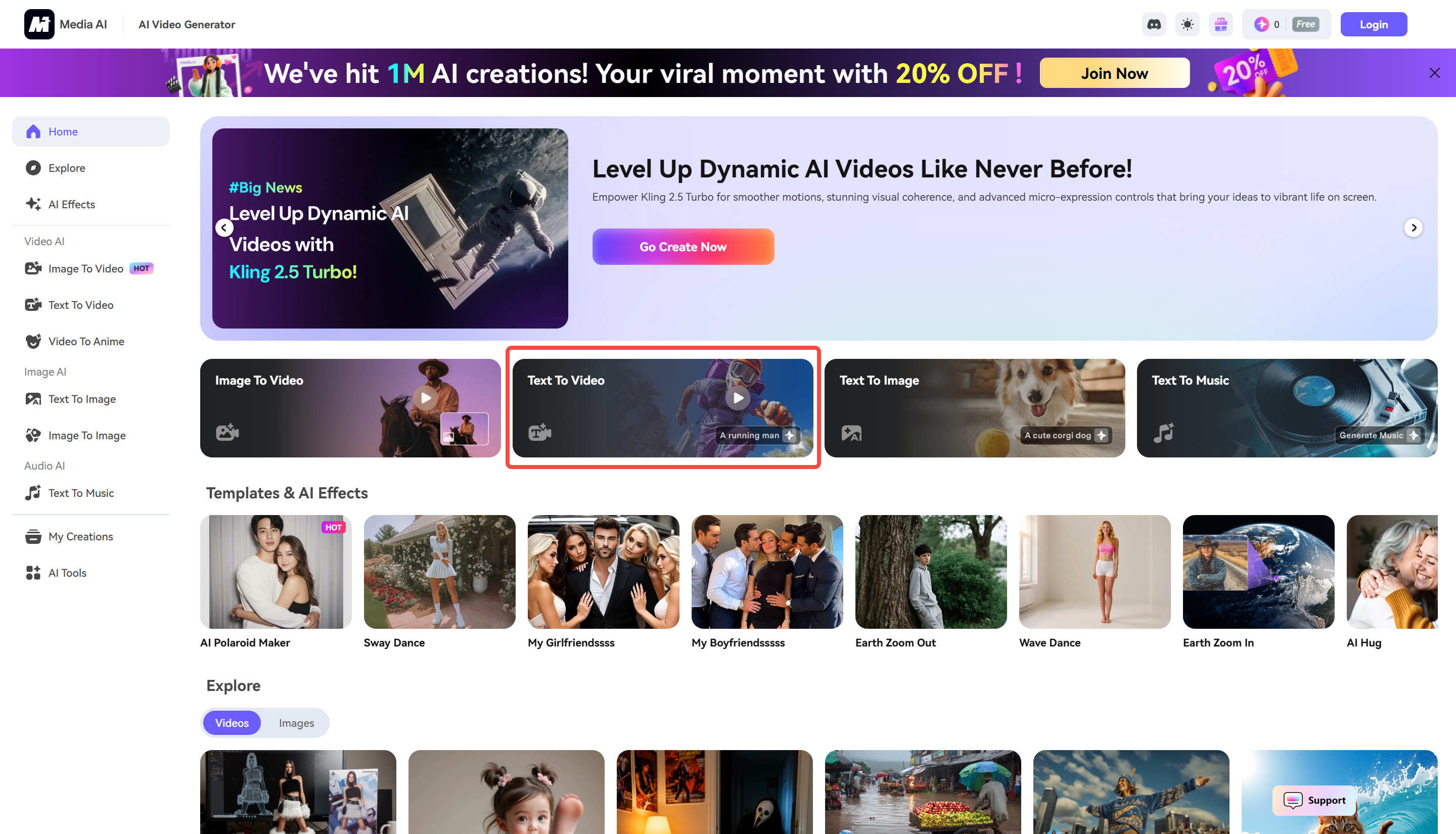 Showing how to generate videos with AI in Virbo