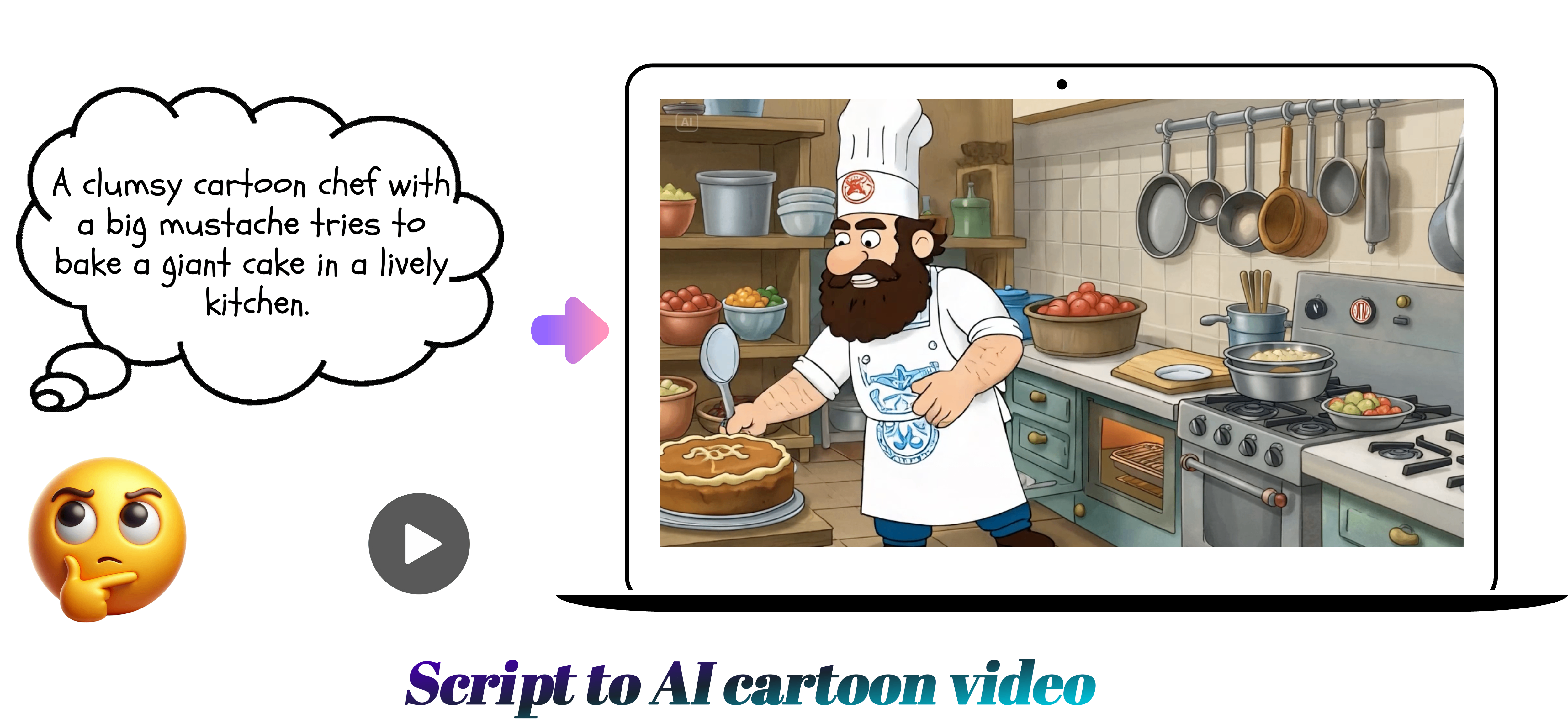 script to cartoon video ai