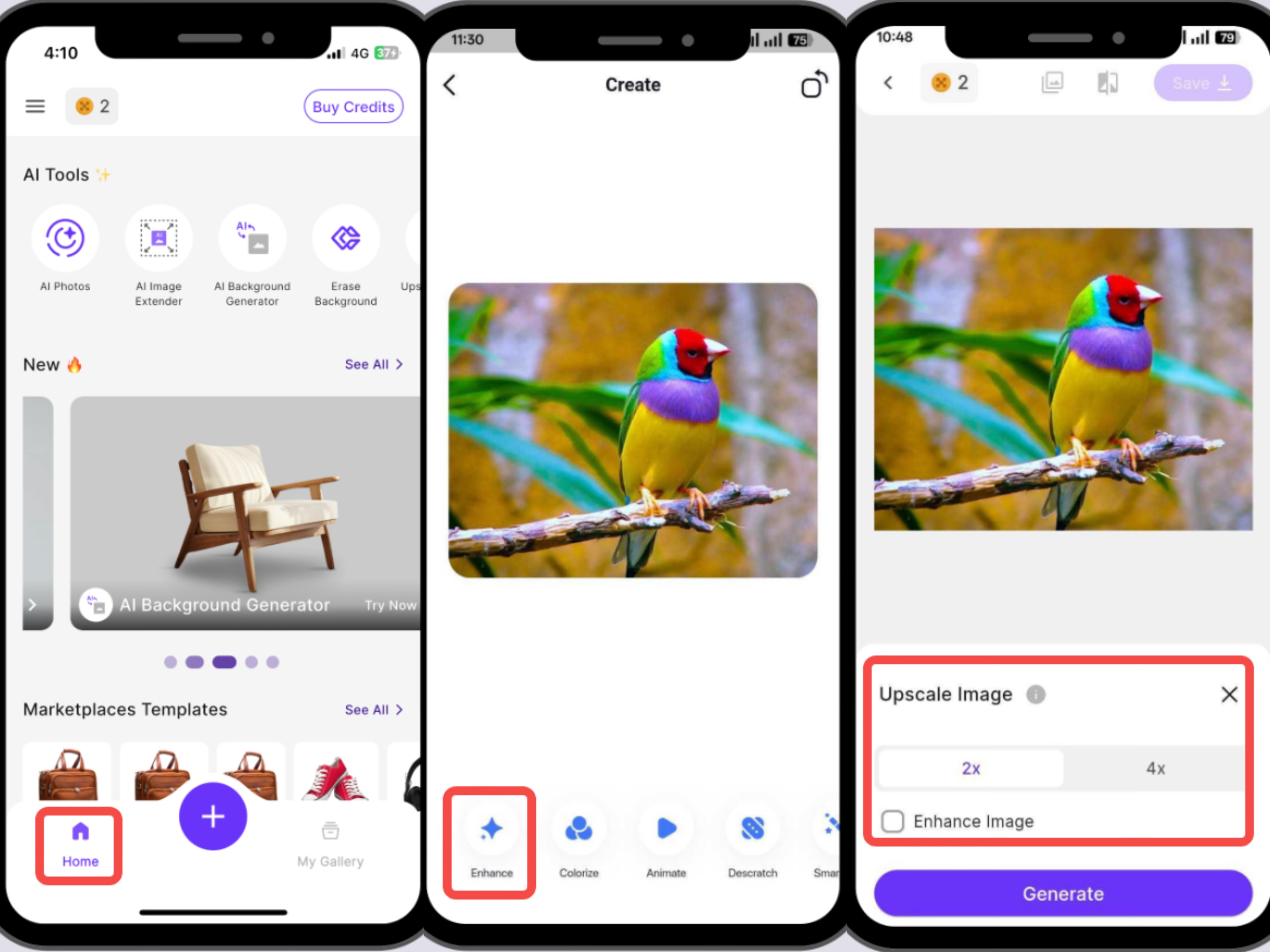 Showing how to use Pixelbin AI image upscaler