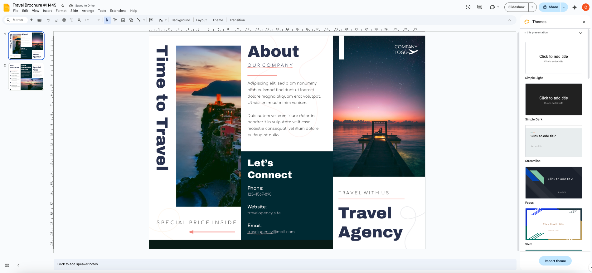 Interfaz de Google Doc