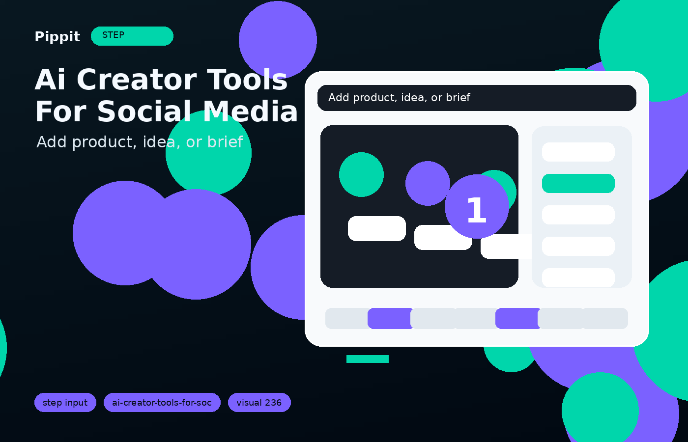ai creator tools for social media input step in Pippit