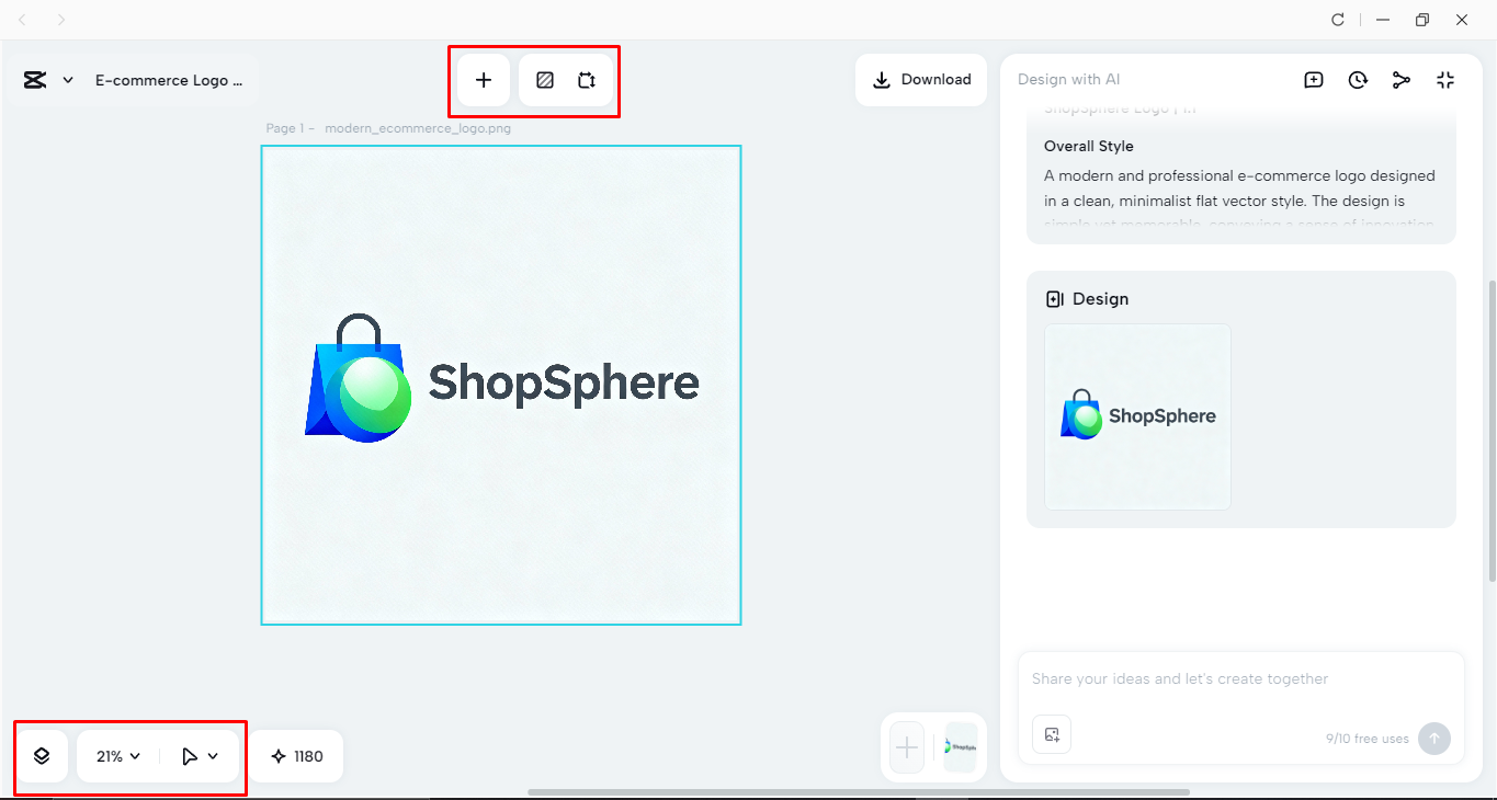 Editing the log in CapCut desktop video editor