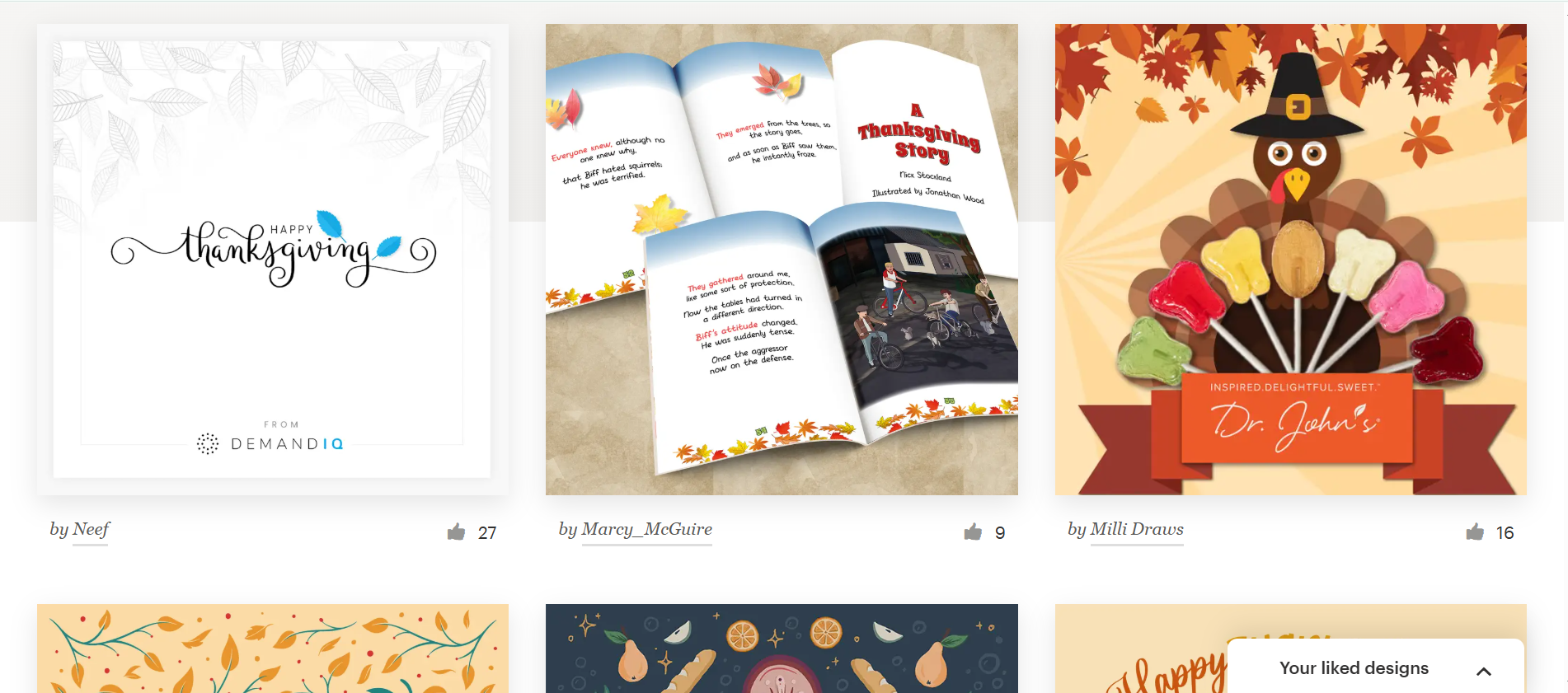 99Designs - an online tool to make logos for a happy Thanksgiving
