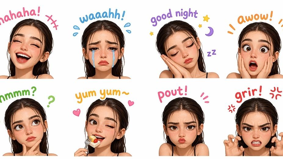 Export high-quality custom stickers for chat and print