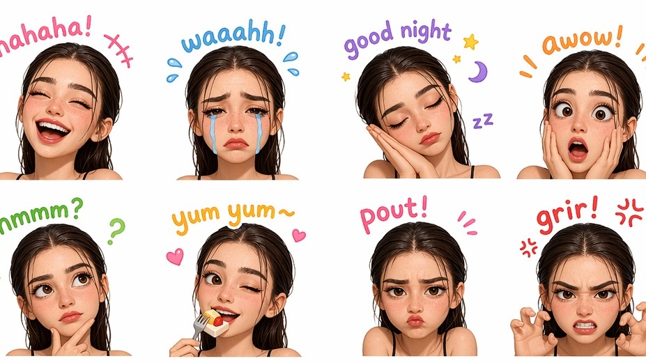 Export high-quality custom stickers for chat and print