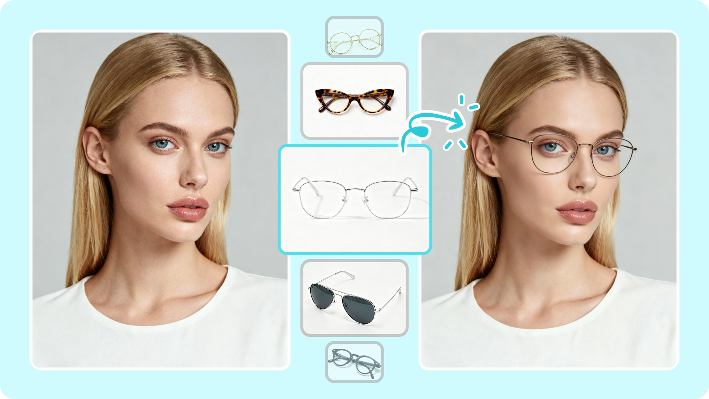 Virtual eyeglasses try on 