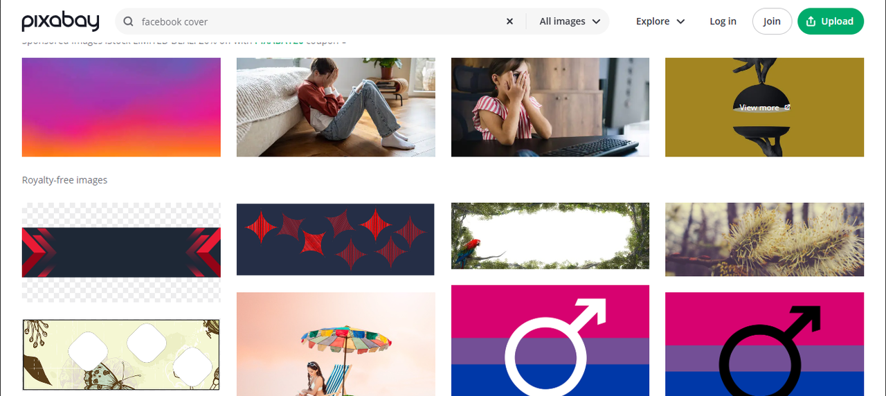 Pixabay - a user-friendly platform for finding the funniest Facebook cover photos