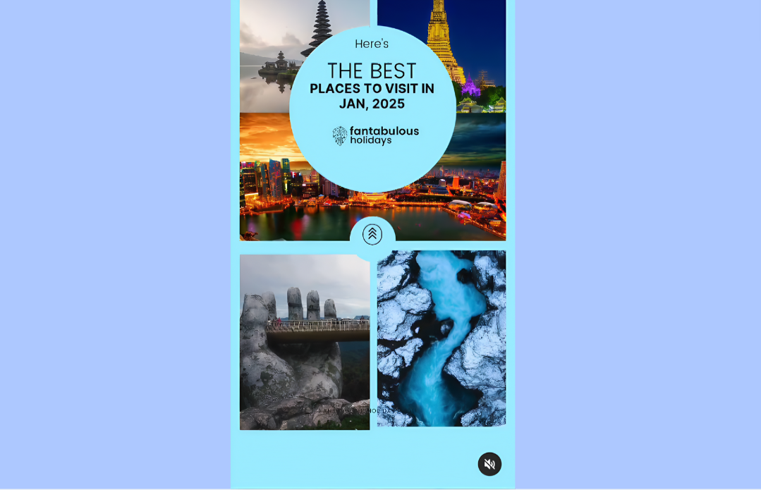 Reel "Here's the best places to visit in Jan, 2025"