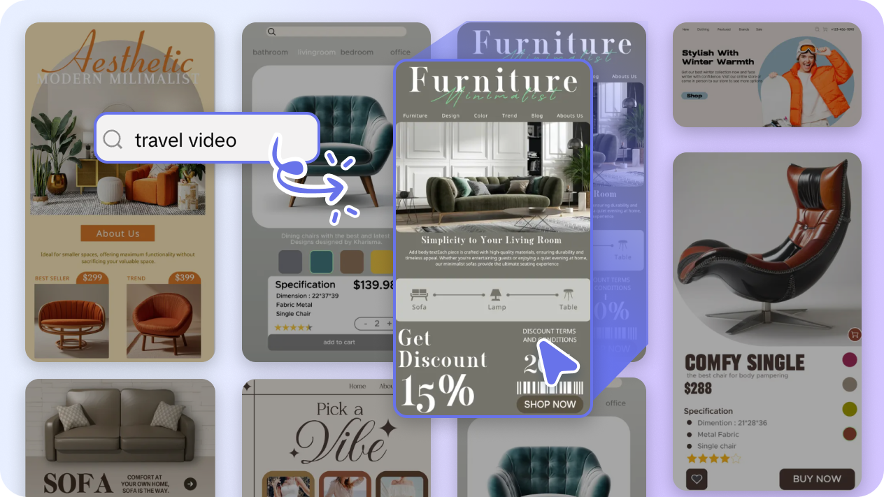 Inspiration templates for professional layouts 