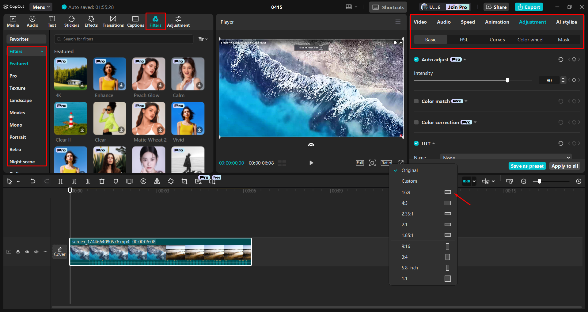 Using AI tools to enhance the screen recording in the CapCut desktop video editor