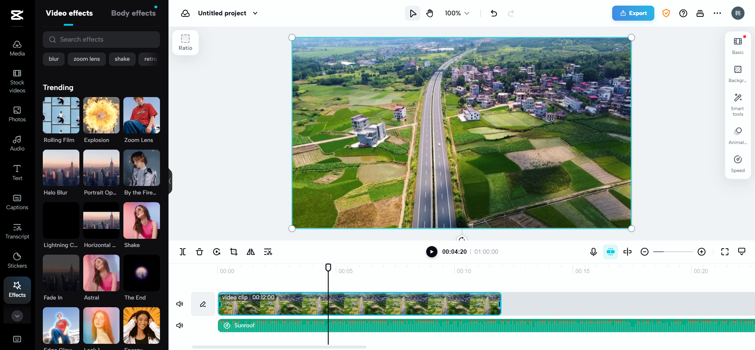 CapCut éditeur vidéo en ligne