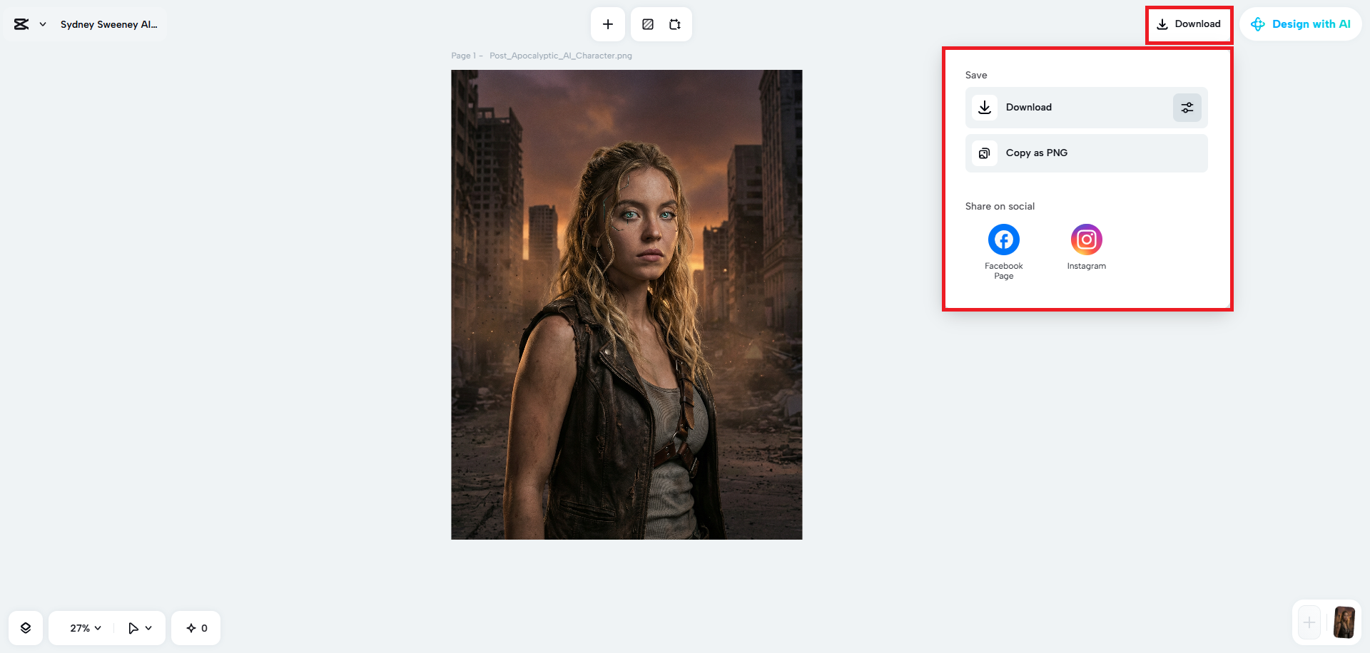 Download your AI human image