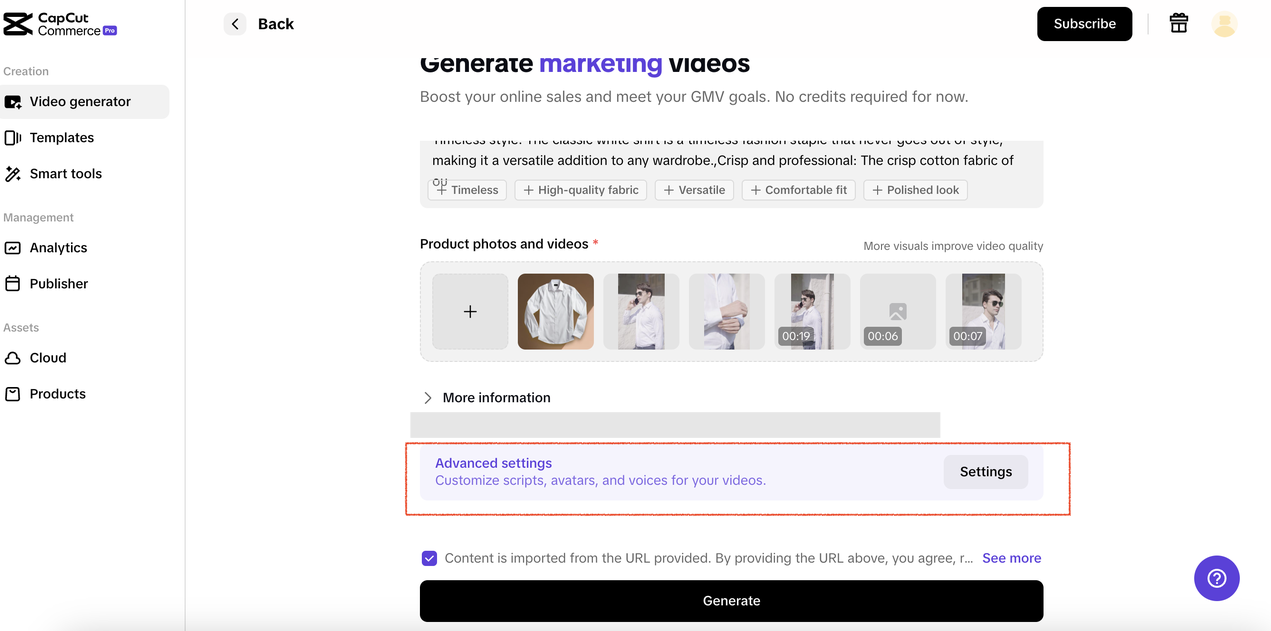 I-customize gamit ang mga advanced na setting