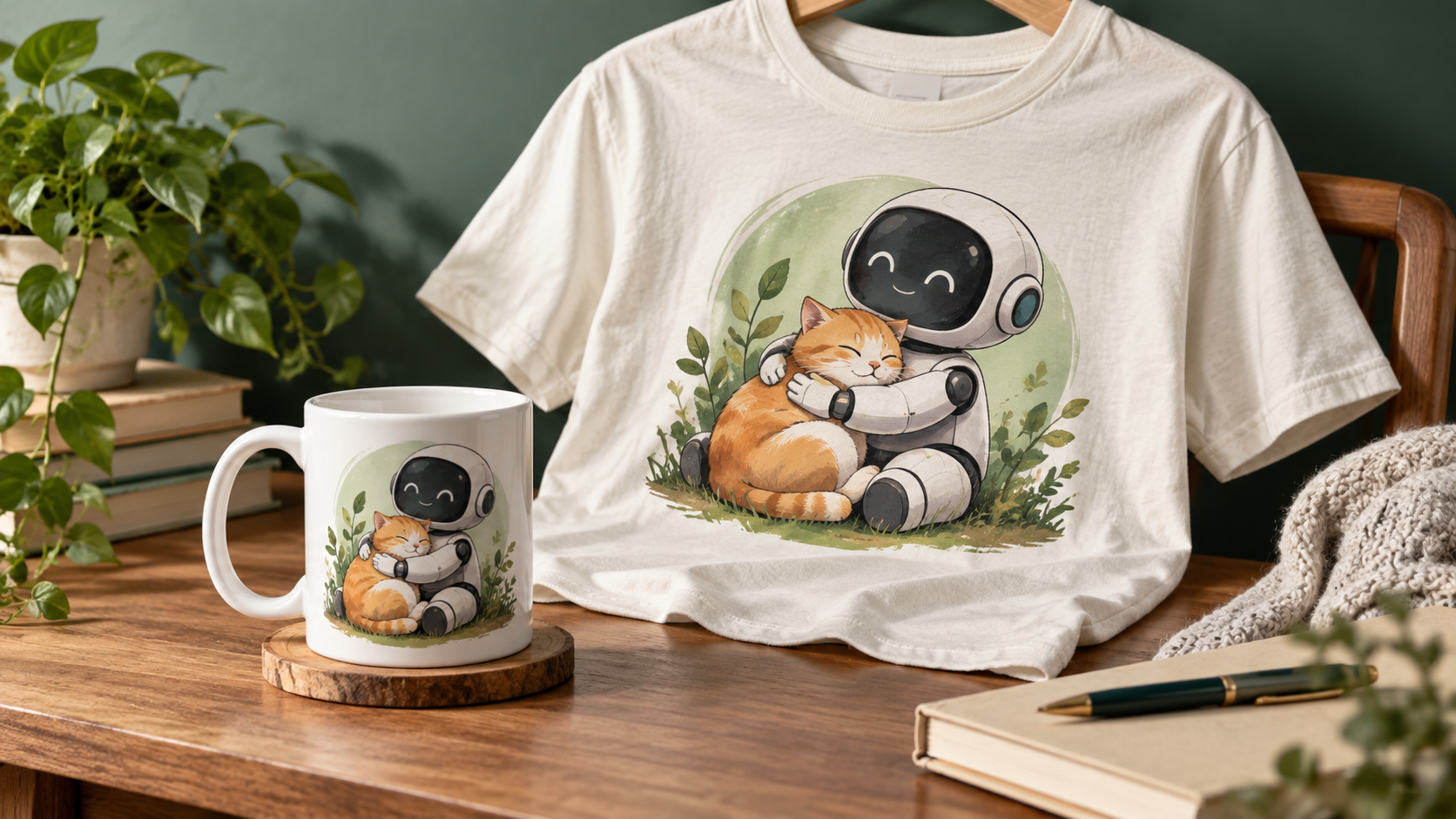 an original AI merchandise product mockup