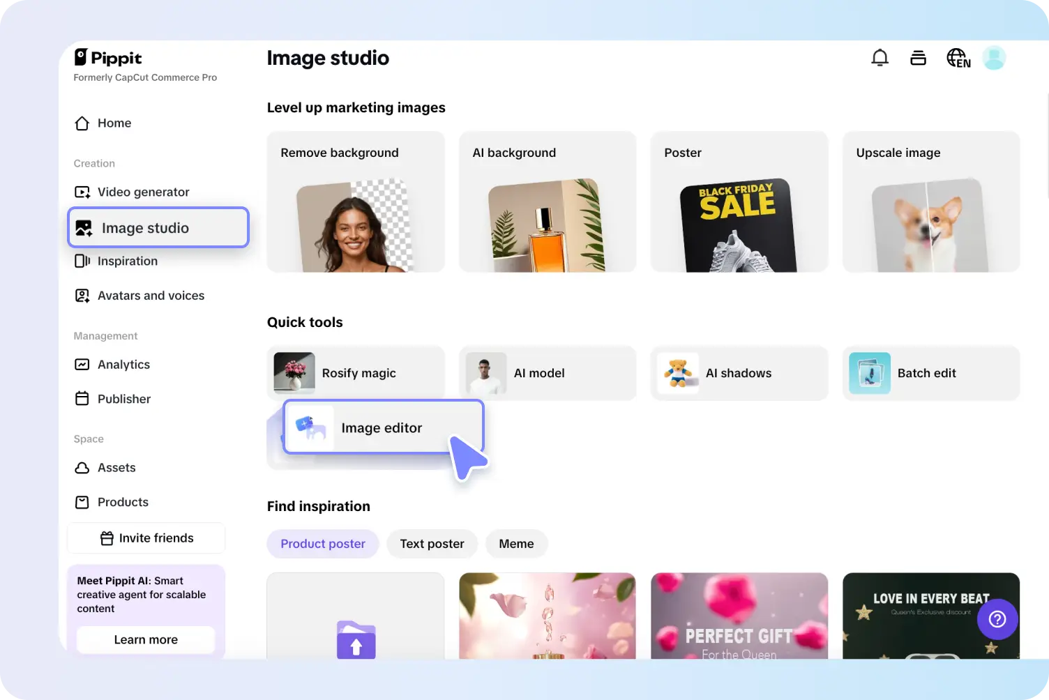 Open the Image editor