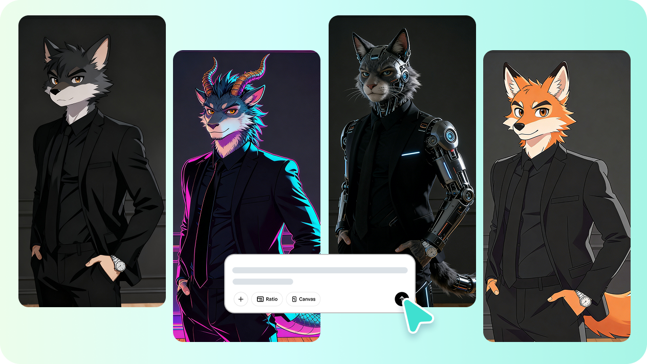 multiple furry art styles