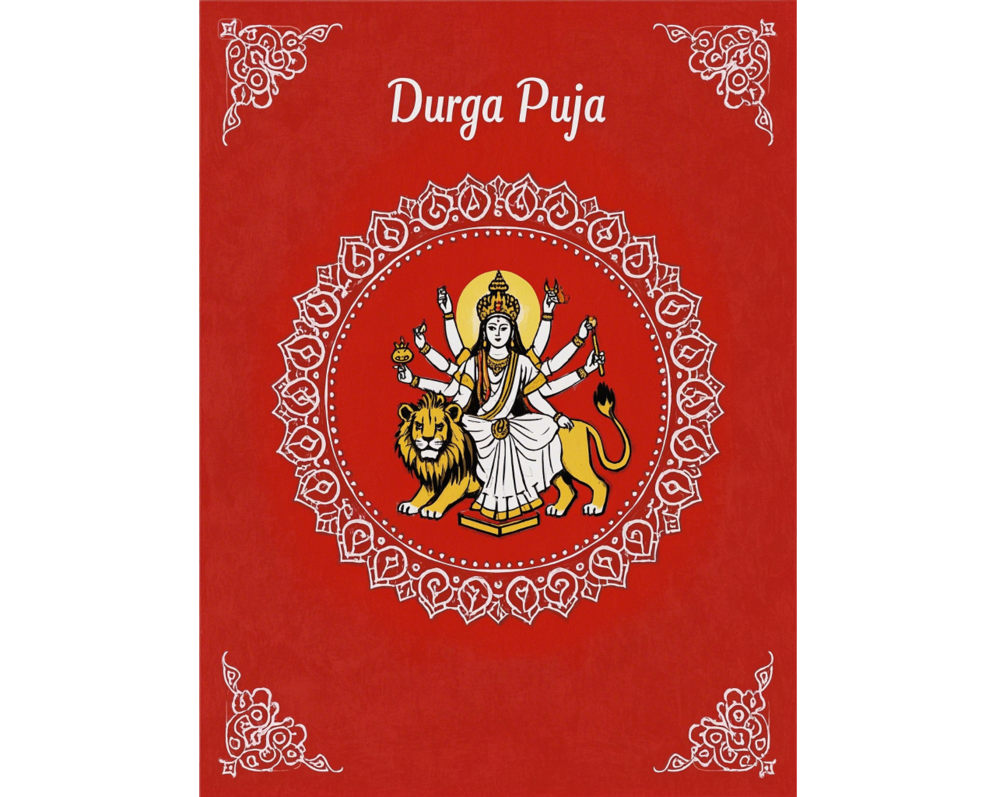 Durga puja invitation card design