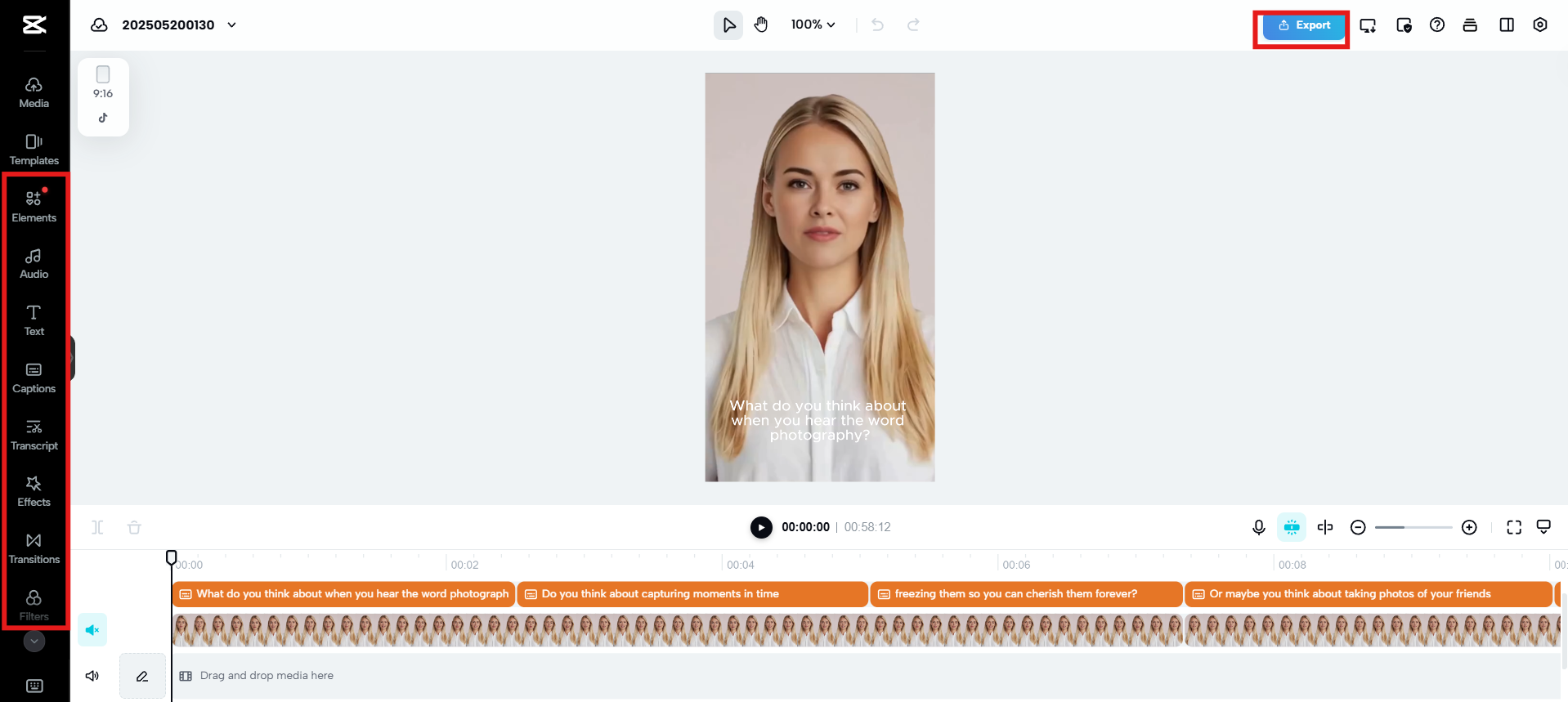 Feinabstimmung und Videoexport