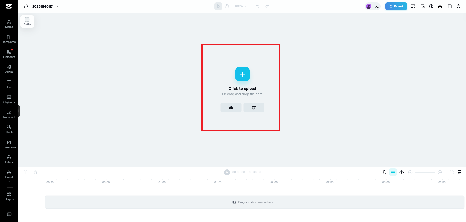 Upload media